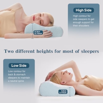 Memory Foam Cervical Pillow for Neck Pain Relief & Support