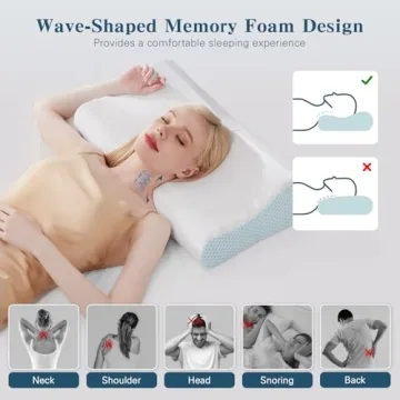 Memory Foam Cervical Pillow for Neck Pain Relief & Support
