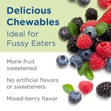 Designs for Health ProbioMed Kids Chewable Probiotic - 10b CFU Gut & Immune Support for Children - Lactobacillus, Bifidobacterium + Saccharomyces boulardii - Delicious Berry Flavor (30 Tablets)