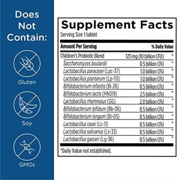 Designs for Health ProbioMed Kids Chewable Probiotic - 10b CFU Gut & Immune Support for Children - Lactobacillus, Bifidobacterium + Saccharomyces boulardii - Delicious Berry Flavor (30 Tablets)