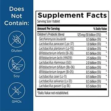 Designs for Health ProbioMed Kids Chewable Probiotic - 10b CFU Gut & Immune Support for Children - Lactobacillus, Bifidobacterium + Saccharomyces boulardii - Delicious Berry Flavor (30 Tablets)