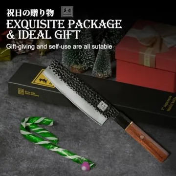 ENOKING Nakiri Chef Knife - Professional 7 Inch Kitchen Knife