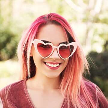 Pibupibu Pink Sunglasses for Women, 8 Pack Party Sunglasses Adult Pink Party Glasses Bulk Trendy Cut...