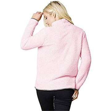 Shop Onlypuff Womens Long Sleeve Sherpa Warm Tops Online