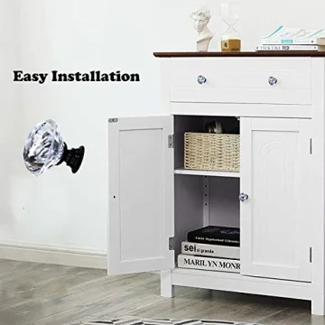 DEELF OUTLET Crystal Cabinet Knobs for Kitchen Elegance