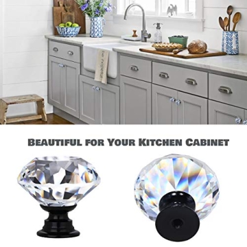 DEELF OUTLET Crystal Cabinet Knobs for Kitchen Elegance