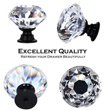 DEELF OUTLET Crystal Cabinet Knobs for Kitchen Elegance