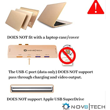 Nov8Tech USB C Hub for Seamless Connectivity with MacBook