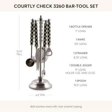 MACKENZIE-CHILDS Bar-Tool Set | 5-Piece Cocktail Essentials