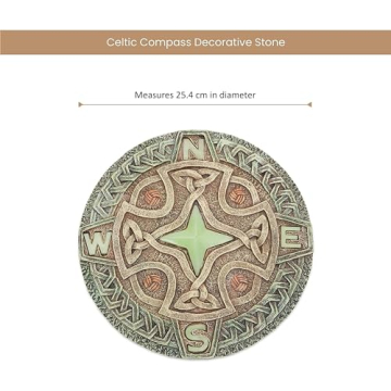Gorgeous 10” Glow-in-The-Dark Celtic Compass Stone