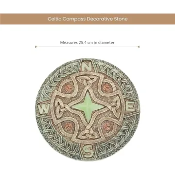 Gorgeous 10” Glow-in-The-Dark Celtic Compass Stone