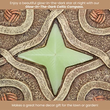 Gorgeous 10” Glow-in-The-Dark Celtic Compass Stone