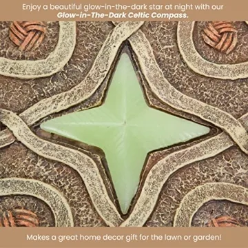 Gorgeous 10” Glow-in-The-Dark Celtic Compass Stone
