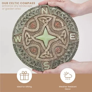 Gorgeous 10” Glow-in-The-Dark Celtic Compass Stone