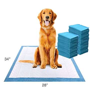 Four Paws Wee-Wee Superior Performance XL Pee Pads for Extra Large Dogs, Leak-Proof Floor Protection Dog & Puppy Quilted Potty Training Pads, Unscented, 28" x 34" (75 Count)