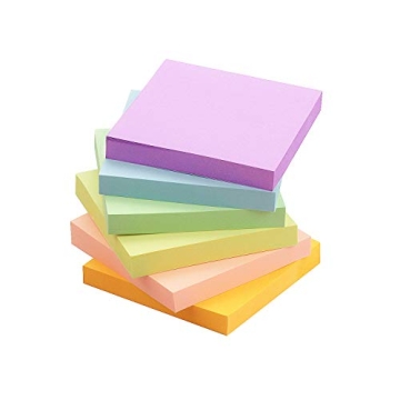 Early Buy Sticky Notes 3x3, 6 Pastel Color Pack