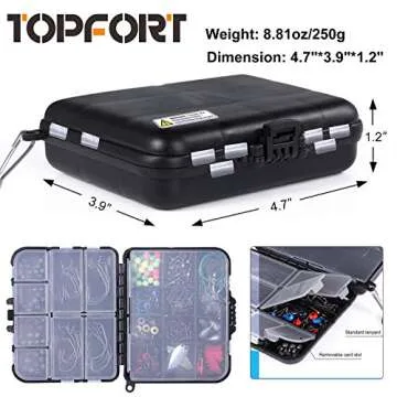 TOPFORT 187/343pcs Fishing Accessories Kit, Organized Fishing Tackle Box with Tackle Included, Fishi...