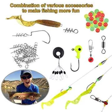 TOPFORT 187/343pcs Fishing Accessories Kit, Organized Fishing Tackle Box with Tackle Included, Fishing Hooks, Fishing Weights Sinkers, Fishing Gear and Equipment, Fishing Gift for Men