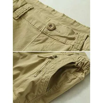 AKARMY Womens Cargo Pants with Pockets Outdoor Casual Ripstop Camo Military Combat Construction Work Pants 2039 Khaki