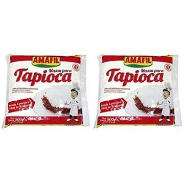 Amafil Flour 500g 17.6oz Massa Para Pack, Tapioca, 17.5 Ounce, (Pack of 2)
