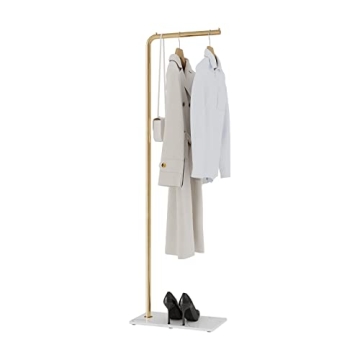 RRG Metal Coat Rack Freestanding, Modern Gold Coat Hanger with Heavy Base for Jackets