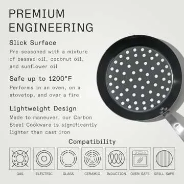 Made In Cookware - ProCoat 12" Non Stick Frying Pan (Graphite) - 5 Ply Stainless Clad Nonstick - Professional Cookware - Crafted in USA - Induction Compatible