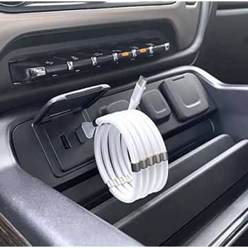 New Magnetic Charging Cable USB-Lighting New Winding Technology Very Organized 3ft Long Fashionable 3A Fast Charging Data Transfer Cord (Lighting)