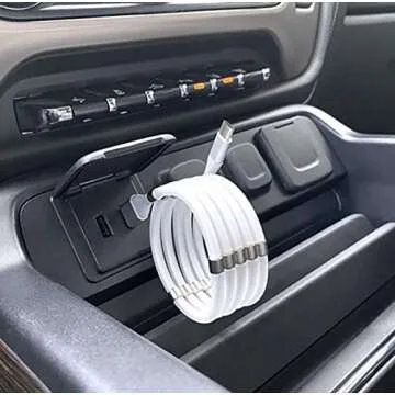 New Magnetic Charging Cable USB-Lighting New Winding Technology Very Organized 3ft Long Fashionable 3A Fast Charging Data Transfer Cord (Lighting)