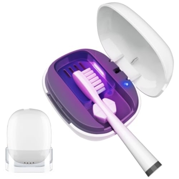 UV Toothbrush Covers Case Sanitizer and Holder - Rechargeable Portable Cleaner