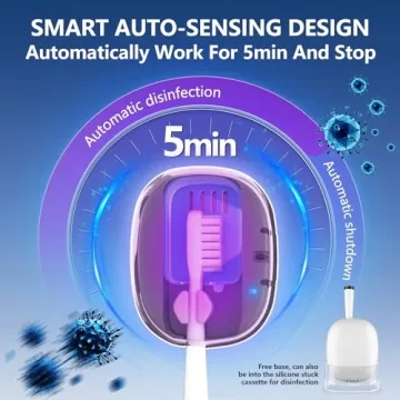 UV Toothbrush Covers Case with Sanitizer and Holder