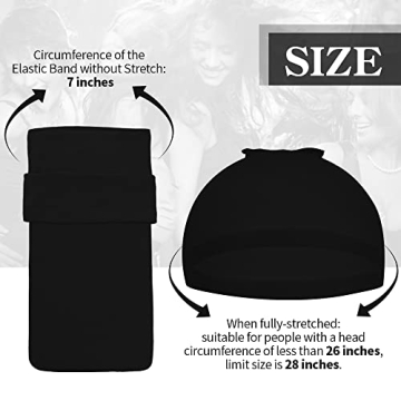 Dreamlover Black Wig Cap for Frontal - 12 Pack Comfort