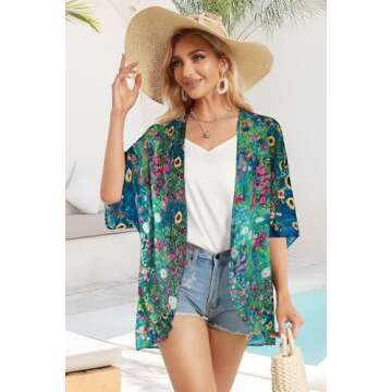 Summer Kimono Cardigan for Women Stylish Cover-ups