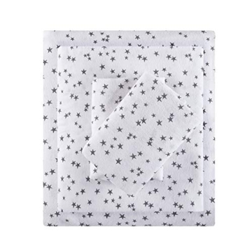 Ultra Soft 100% Cotton Flannel Animal Stars Twin Sheet Set - Cozy Winter Bedding