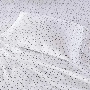 Soft Cotton Flannel Animal Stars Twin Sheet Set for Winter