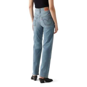 Levi's Women's Ribcage Straight Full Length Jeans, Ringing Bells, 28