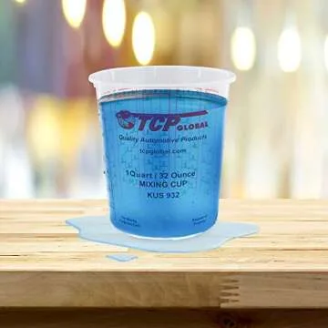 Custom Shop Paint Mixing Cups Plastic Measuring Cup Epoxy Resin, Disposable or Reusable, 32-Ounce (Quart) - Pack of 36 - Graduated, Mixing Ratios, Automotive Painting Acrylic Art Crafts