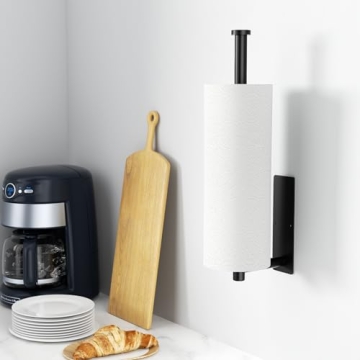 Wall Mounted Matte Black Paper Towel Holder