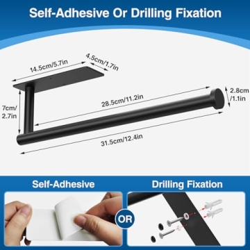 Wall Mounted Matte Black Paper Towel Holder