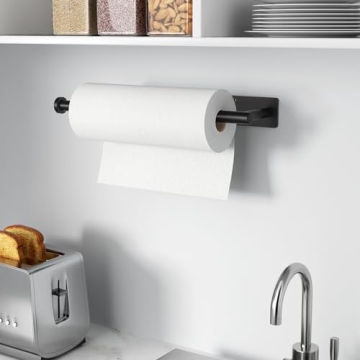 Wall Mounted Matte Black Paper Towel Holder