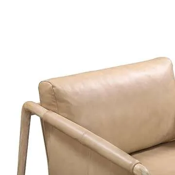 Tov Furniture Chakka Tan Genuine Leather Accent Chair