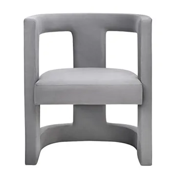 TOV Furniture ADA Accent Chair in Grey Velvet for Modern Homes