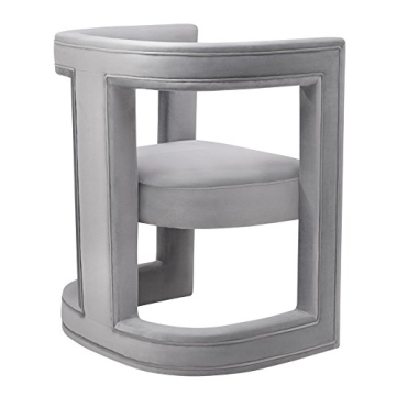 TOV Furniture ADA Accent Chair in Grey Velvet for Modern Homes