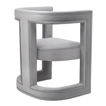 TOV Furniture ADA Accent Chair in Grey Velvet for Modern Homes