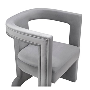 TOV Furniture ADA Accent Chair in Grey Velvet for Modern Homes