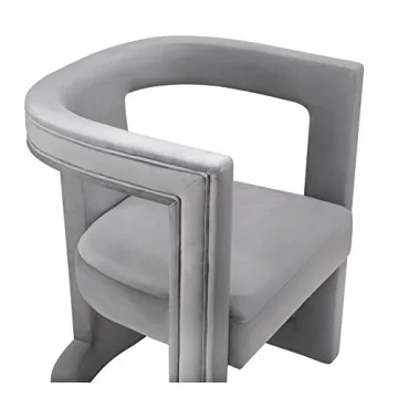TOV Furniture ADA Accent Chair in Grey Velvet for Modern Homes