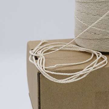 Tenn Well Cooking Twine, 3Ply 656Feet 1mm Food Safe Cotton Kitchen String Butchers Twine for Roastin...