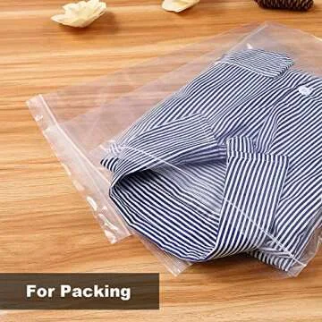 Hengu 9 X 12 Poly Bags Clear Reclosable Plastic Bags Self Sealing Cellophane Bags with Suffocation Warning Pack of 100