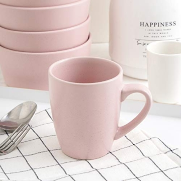 Stone Lain Albie Modern Dinnerware Set for 4, Pink