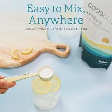 GOODONYA Organic Hydration Electrolyte Powder | Lemon, Coconut Water, Magnesium, Himalayan Pink Salt...