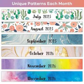 2025-2026 Desk Calendar with Memo Pages & Holidays